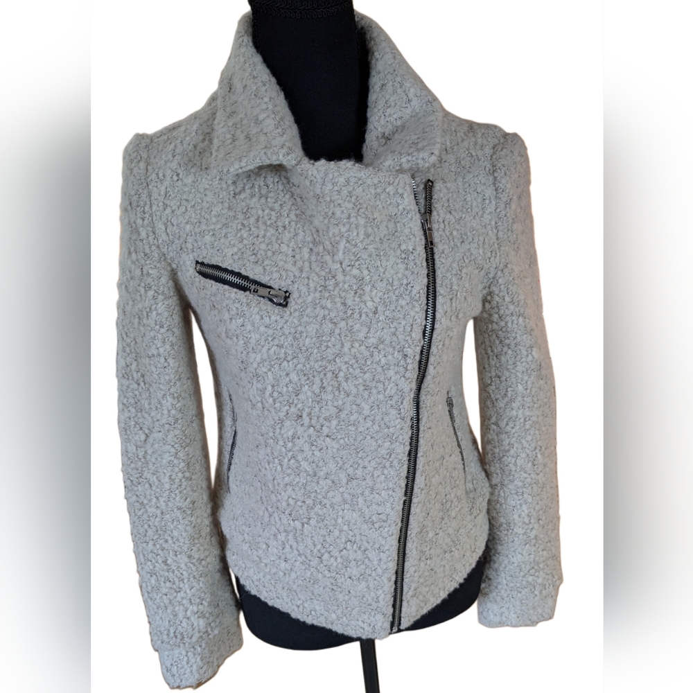 Black Rivet Sherpa Zip Jacket, Size Small
